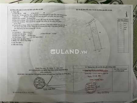 Đất phường Ninh Diêm, ngang 8,8 nở hậu gần 10m, dài 40m, Cách biển Dốc Lết 2 phút xe máy