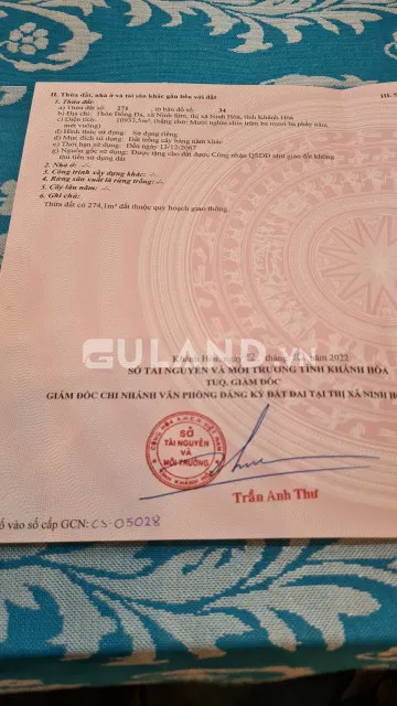 Đống Đa, Ninh Sim, hơn 5000m2 CHN qh ODT, ngang 72m giá  đầu tư