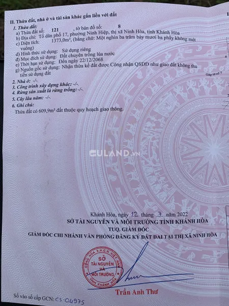 gần 3 sào ruộng TDP 17, Ninh Giang qh DVH