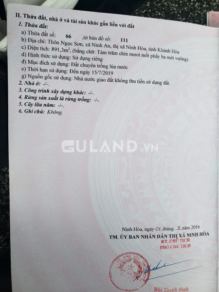 Gần 2 sào ruộng Ninh An, qh full ODT, qh đường giá rẻ, 2040 qh CX