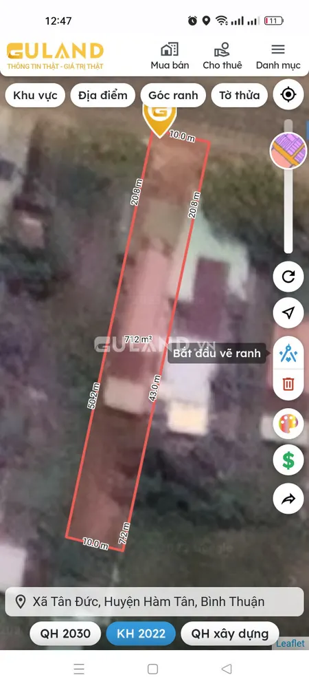 Bán đất+nhà mái thái mặt tiền đường Quốc lộ 1A, thị trấn Tân Minh, Hàm Tân, Bình Thuận