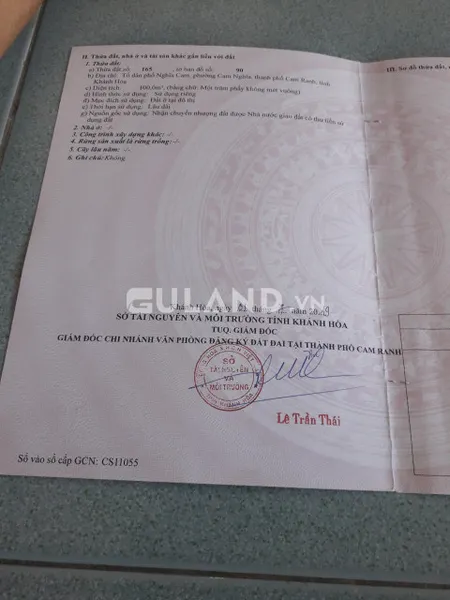 ĐẤT CAM NGHĨA CAM RANH GIÁ RẺ