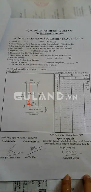 Khu bàn thờ Ninh Thượng, 7x50, 200tc, đường bê tông 6m qh 10m
