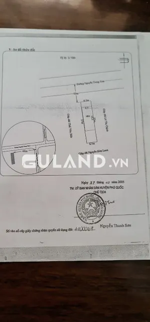 Bán đất măt tiền nguyễn trung trực , trung tâm thành phố phú quốc