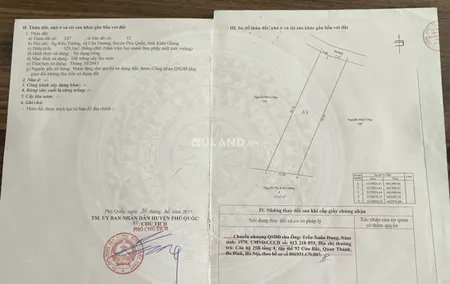 Chính chủ bán đất giá tốt tại xã cửa dương thành phố phú quốc