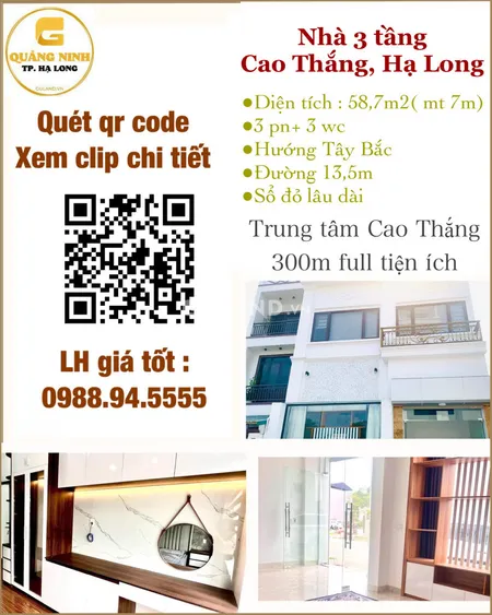 💥Hàng Siêu Hot💥Bán nhà dốc tạp phẩm Cao Thắng,Hạ Long