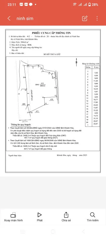 Gần 4 sào Tân Lập, Ninh Sim, HNK qh full thổ, qh đường 22m, khu ô bàn cờ, tiềm năng sinh lời cực cao