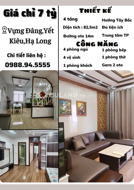 💥Giá giảm sâu💥Bán nhà khu đô thị Vựng Đâng,Yết Kiêu,Hạ Long