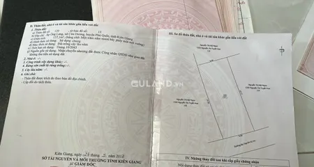 Bán đất mặt tiền ba trại , xã cửa dương , tp phú quốc