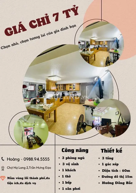 💥Giảm mạnh💥Bán nhà gần chợ Hạ Long 2,Trần Hưng Đạo,Hạ Long
