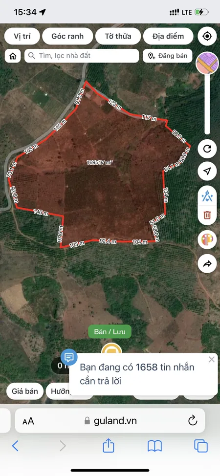 Bán  đất nông nghiệp 160000m² , giá 9.4 tỷ tại, Xã Tân Thành, Huyện Krông Nô, Đắk Nông