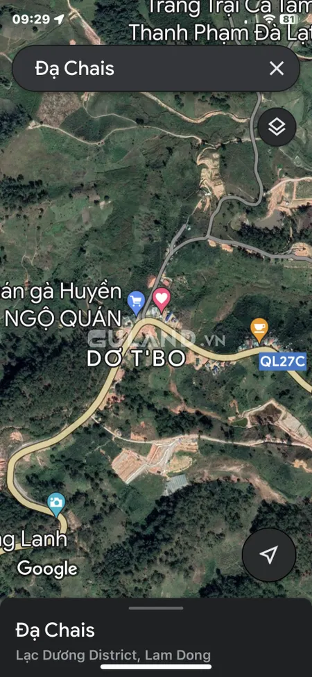 CHÍNH CHỦ CẦN BÁN LÔ ĐẤT 3500m² TẠI xã Đạ Nhim & QL 27C, Lạc Dương, Đà Lạt. Địa chỉ: xã Đạ Nhim & QL 27C, Lạc Dương, Đà Lạt, lâm đồng Diện tích : 3.500 m² Mặt tiền 15 m, nở hậu Giá bán : 5 tỷ 500 triệu ( có thương lượng ) Có sẵn nhà cấp 4, sân vườn view r