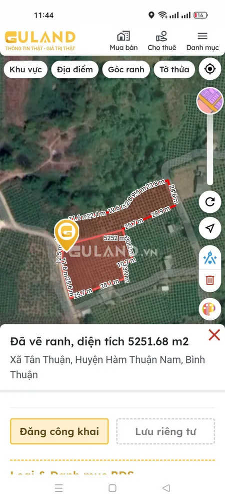 Bán đất sào có nhiều thổ cư