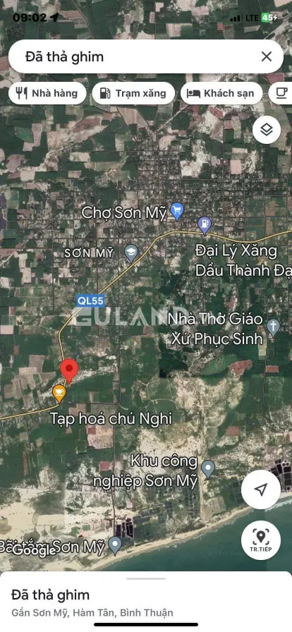 Bán đất mặt tiền đường nhựa rộng 12m QL55