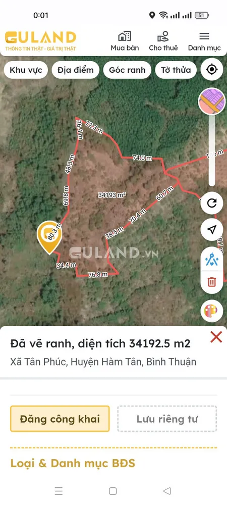 Bán đất mẫu gần hồ nước sạch Tân Phúc