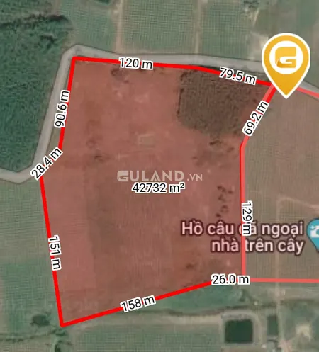 Bán đất nông nghiệp view hồ Núi đất