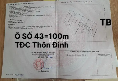 Đất TĐC Thôn Đình - Thống Nhất