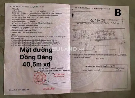 Đất kinh Doanh Mặt Đường Đồng Đăng
