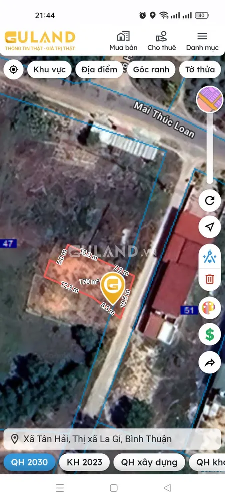 Bán đất nền mặt tiền đường bê tông có 96m² thổ cư
