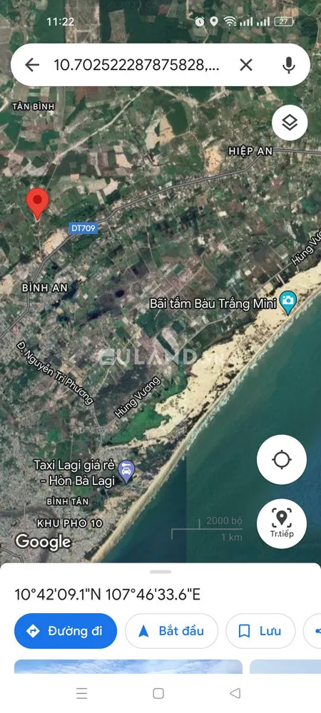 Bán đất sào mặt tiền đường Lương Định Của, sẵn 300m² thổ cư
