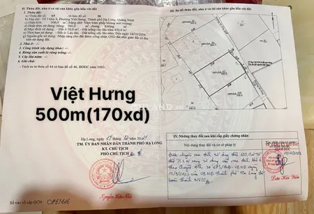 Đât Thổ cư - Phường Việt Hưng