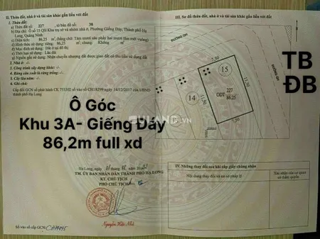 Ô Góc Cổng Chào 3A Giếng Đáy
