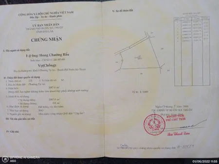 Bán nhà 2100m² 4.2 tỷ tại Phường Tự An Thành phố Buôn Ma Thuột