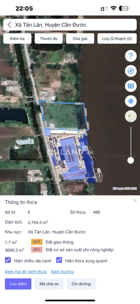 Chủ kẹt tiền bán gấp lô đất ,sản xuất kinh doanh phi nông nghiệp-mặt tiền đường 19/5- Xã Tân Lân-Huyện Cần đước-Tỉnh Long An