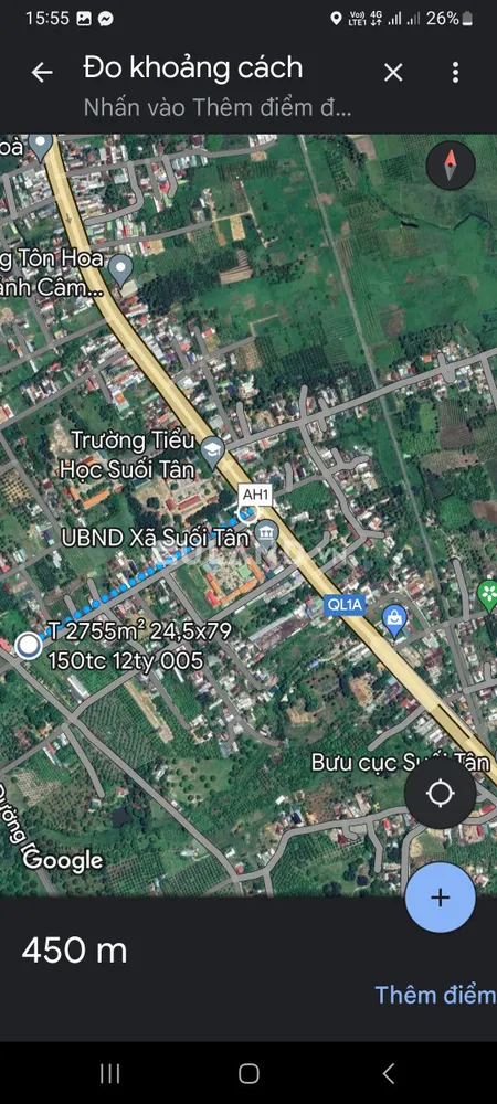 0938.113.403 bán 2755m² Suối Tân, Cam Lâm 24,5m ngang trước, 150 thổ, ngang hậu 44m, dài 79m cách QL1A 450m