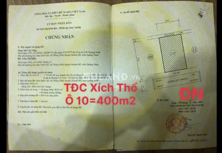 TĐC XÍCH THỔ - XÃ THỐNG NHẤT