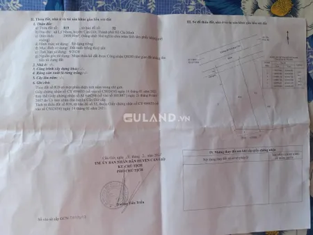Cần bán lô đất mặt đường Dương văn hạnh xã lý Nhơn-Huyện cần giờ TP.HCM QH đất ở 100%