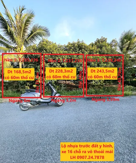 Bán đất 168m² 760 triệu tại Xã Tân Ngãi Thành phố Vĩnh Long