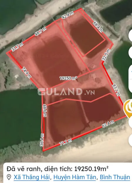 Bán nhà 19000m² 280 tỷ tại Xã Thắng Hải Huyện Hàm Tân