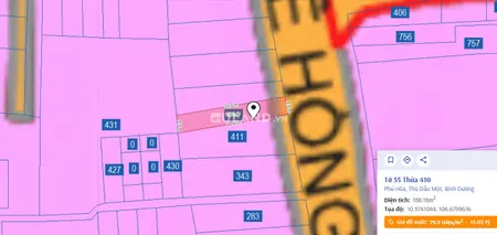 BÁN LÔ ĐẤT MT LÊ HỒNG PHONG PHÚ HOÀ NGAY CỔNG KCD PHÚ HOÀ 1, Thủ Dầu Một - Bình Dương, DT 5,5×38M GIÁ 9TỶ