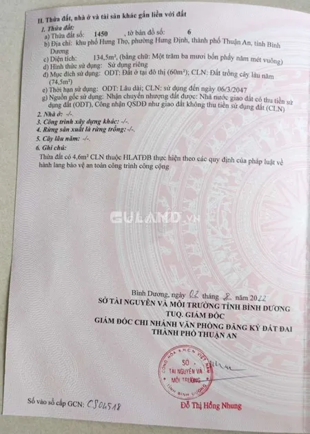 Tôi chính chủ cần bán đất P.Hưng Định