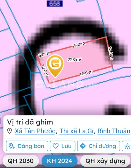 Bán đất nền sẵn thổ cư có 2 mặt tiền đường bê tông rộng
