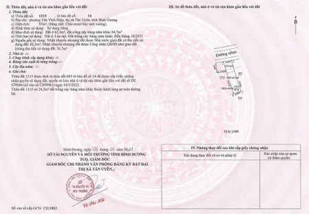 Đất mặt tiền DX 06 Phường Tân Vĩnh Hiệp