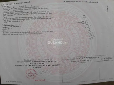 Lô đất mặt tiền DH707 Dầu Tiếng - Bình Dương giá còn 750tr