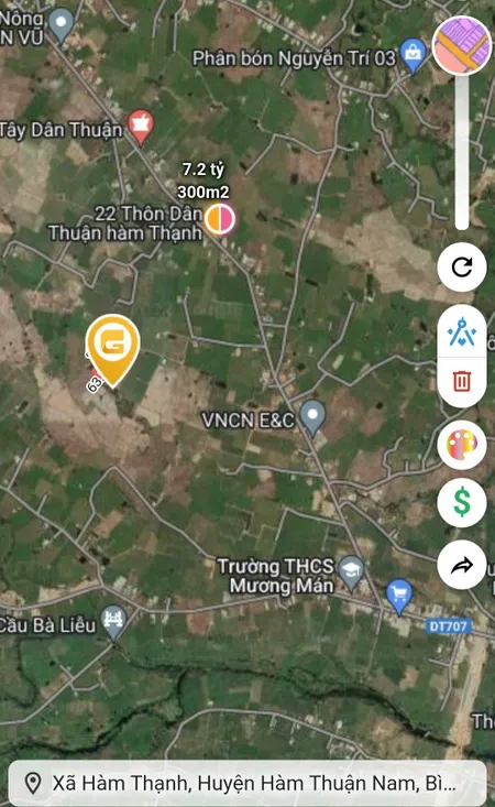 Bán  đất nông nghiệp 8000m² , giá 2.4 tỷ tại, Xã Hàm Thạnh, Huyện Hàm Thuận Nam, Bình Thuận