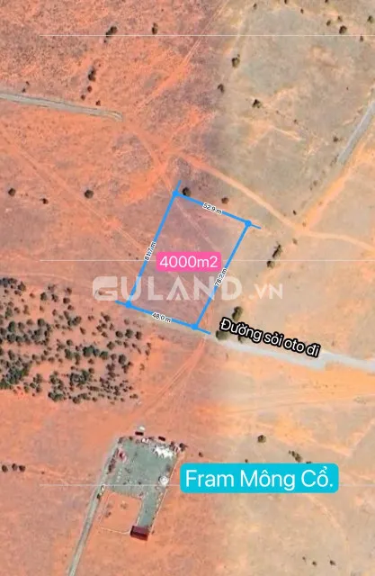 Miếng đất 4000m2 ,đường sỏi, gần Farm Mông Cổ Hoà Thắng