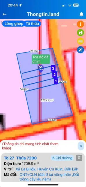 Bán đất 150m² 195 triệu tại Xã Ea BHốk Huyện Cư Kuin