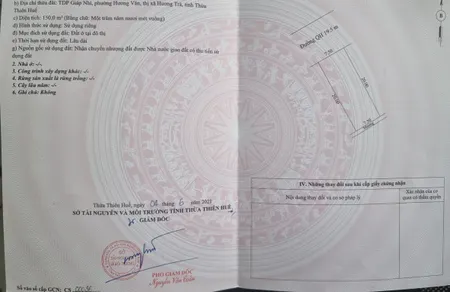 Đất KQH Bố Chi, Hương Văn