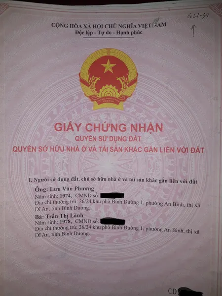 Gia đình đi định cư nước ngoài nên cần bán gấp đất có thổ cư chính chủ ở Phường Uyên Hưng, Thị xã Tân Uyên, Bình Dương