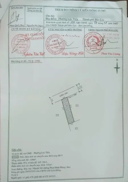 Bán đất thổ cư full 106m² 1.500.000.000đ tại Phường Lộc Tiến Thành phố Bảo Lộc