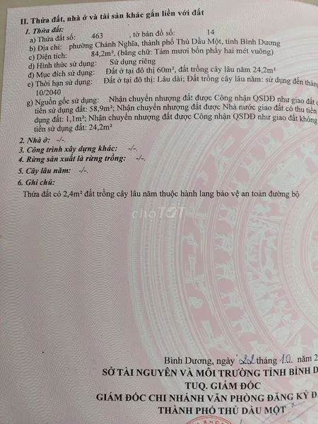 🔥Đất trung tâm Chánh Nghĩa🔥Đ ôtô hẻm CMT8 QUA LTK.CÁCH CHỢ TDM 500m