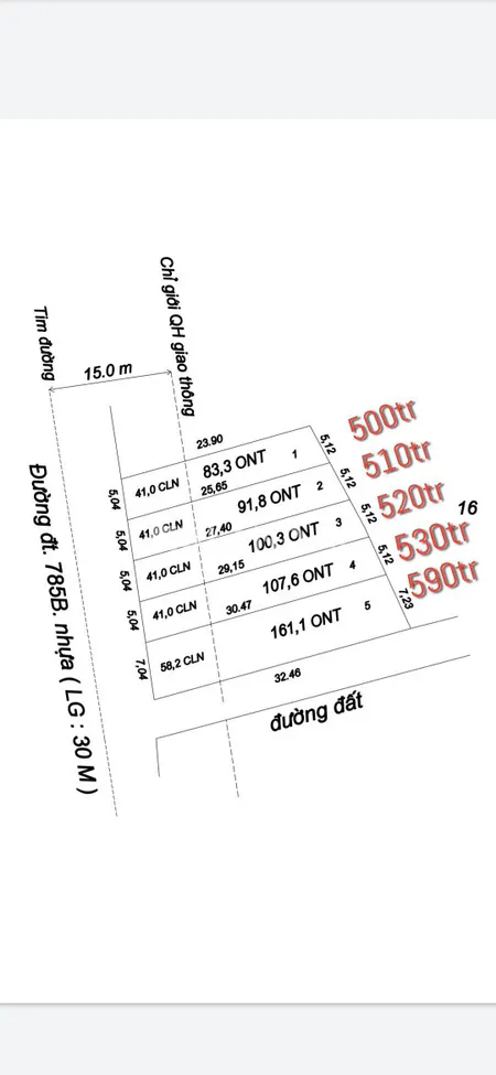 Bán bán  đất thổ cư 115m² , giá 500 triệu tại, Xã Tân Hội, Huyện Tân Châu, Tây Ninh