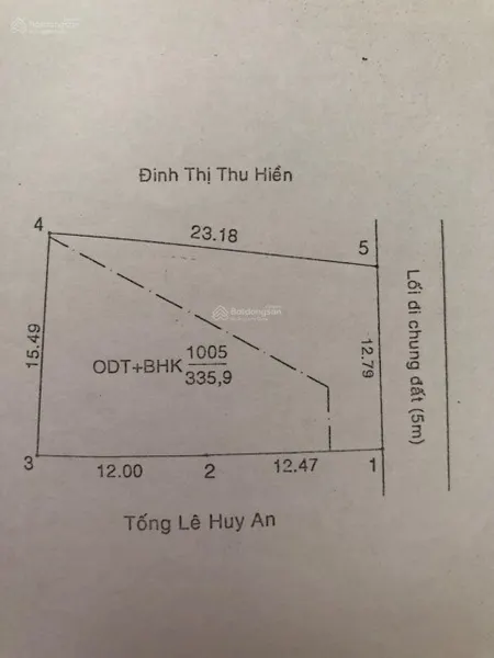 Bán nhà gần vòng xoay Hiệp Thành 3 ngang 12.8m. Giá 15trm2.