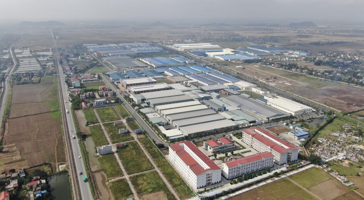 Toàn cảnh khu công nghiệp Bảo Minh chụp từ flycam