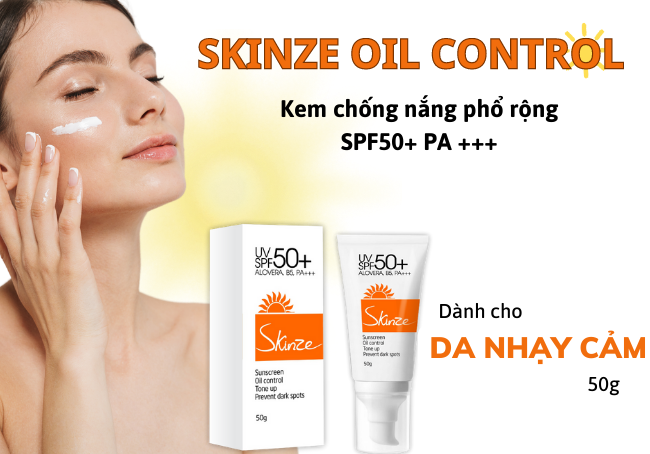 kem chống nắng dành cho da nhạy cảm Skinze Oil Control